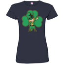 Irish Girl Dabbing Shamrock Funny Gifts Patrick's Day T-Shirts CustomCat
