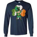 Irish Girl Dabbing Shamrock Irish Flag Funny Gifts Patrick's Day T-Shirt CustomCat