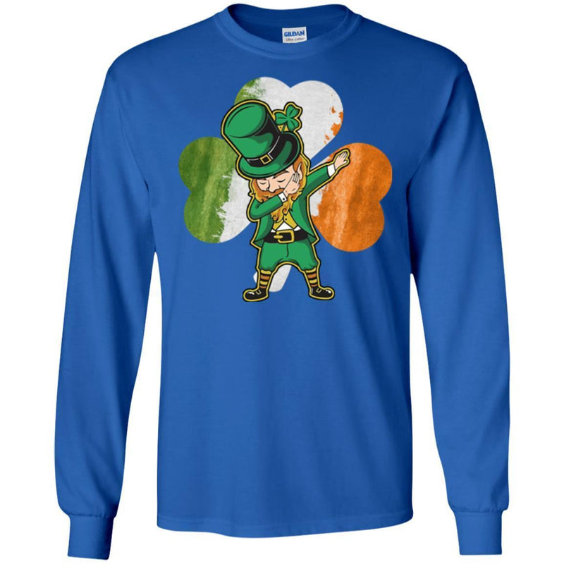 Irish Girl Dabbing Shamrock Irish Flag Funny Gifts Patrick's Day T-Shirt CustomCat
