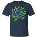 Irish Police Flag In Shamrock Funny Gifts Patrick's Day T-Shirts CustomCat