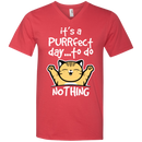 It's a purrfect day to do nothing funny cat T-shirts CustomCat