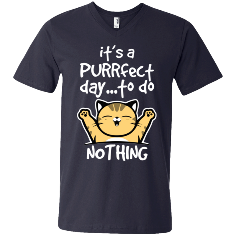 It's a purrfect day to do nothing funny cat T-shirts CustomCat