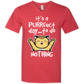 It's a purrfect day to do nothing funny cat T-shirts CustomCat