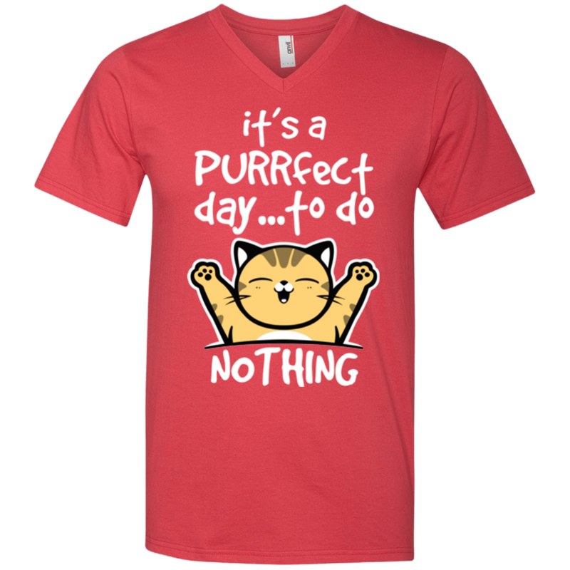 It's a purrfect day to do nothing funny cat T-shirts CustomCat