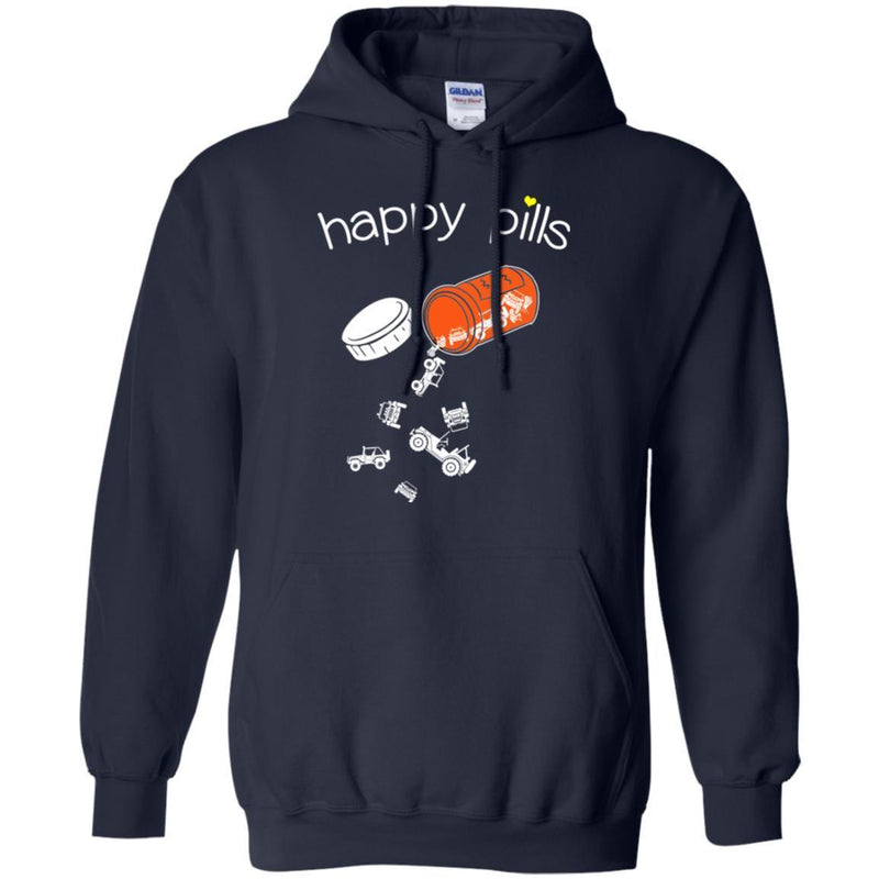 Jeep T-Shirt Funny Jeep Car Happy Pills For Jeep Lovers Tee Shirt CustomCat