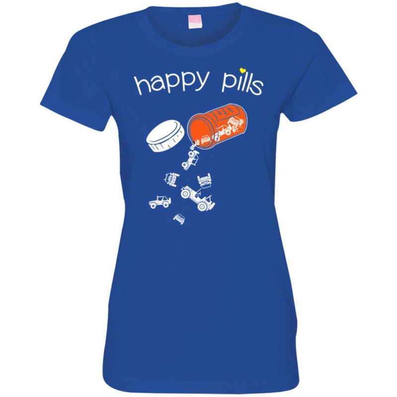 Jeep T-Shirt Funny Jeep Car Happy Pills For Jeep Lovers Tee Shirt CustomCat