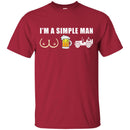 Jeep T Shirt I'm A Simple Man boob Beer Jeep Funny Gifts Jeepers Shirts CustomCat