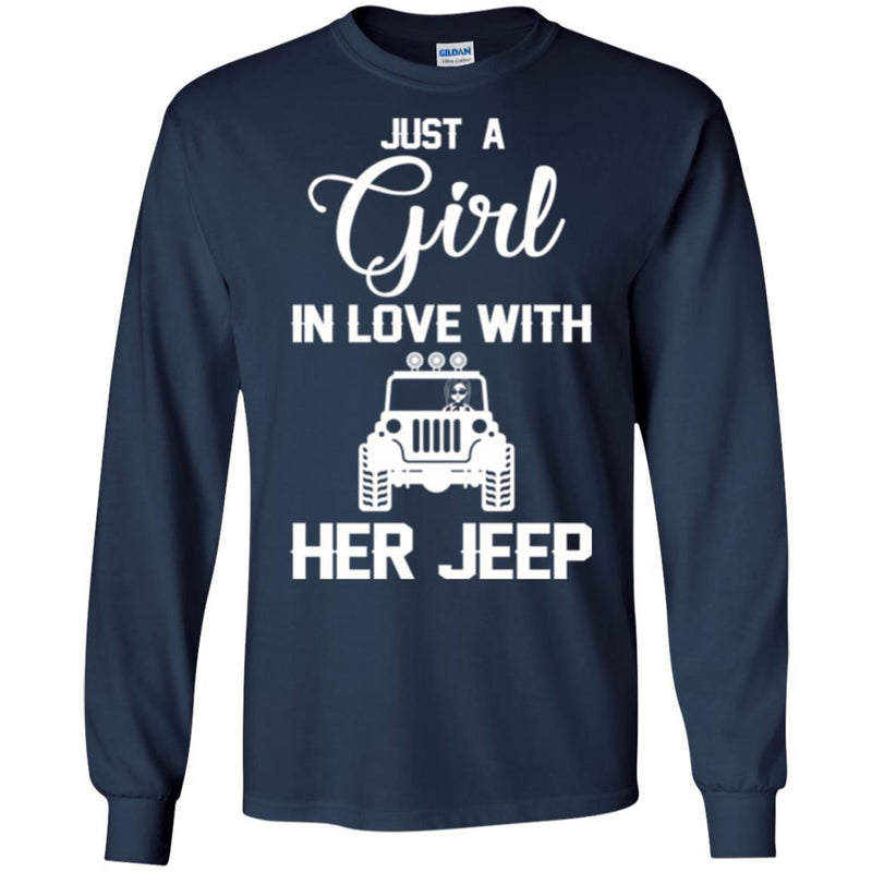Jeep T Shirt Just A Girl In Love With Her Jeep Funny Gifts Shirts CustomCat