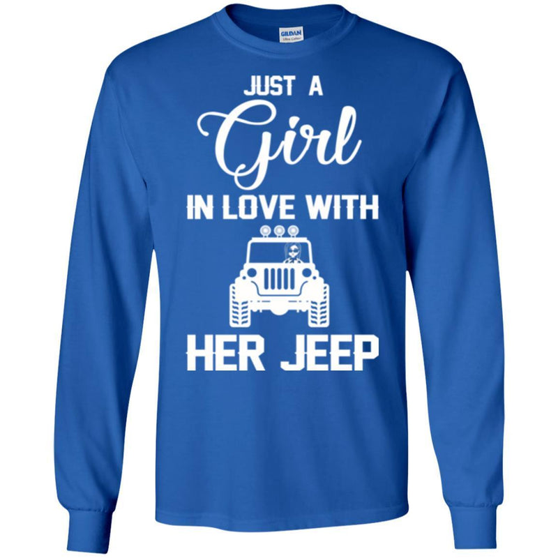 Jeep T Shirt Just A Girl In Love With Her Jeep Funny Gifts Shirts CustomCat