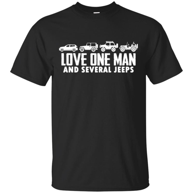 Jeep T Shirt Love One Man And Several Jeeps Funny Gifts Jeepers Shirts CustomCat