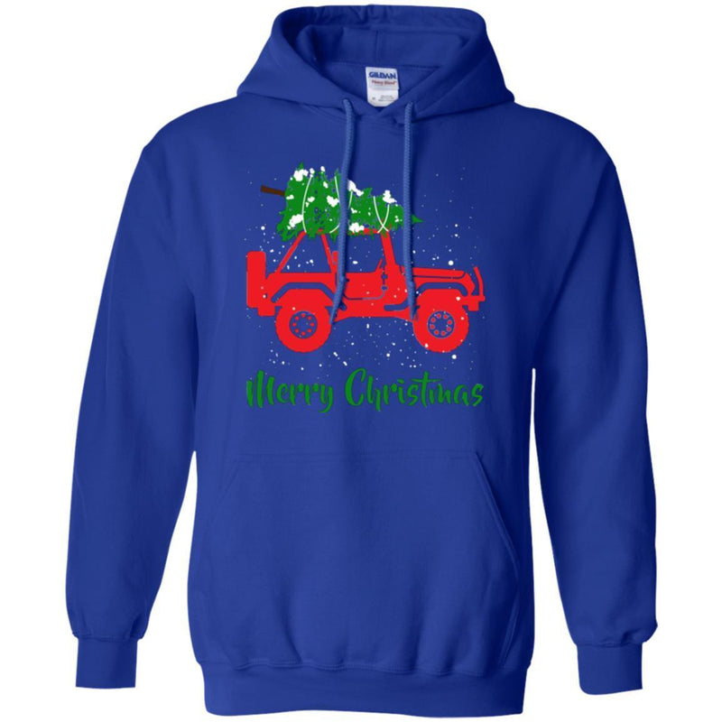 Jeep T Shirt Merry Christmas Jeep Carring Christmas Tree Funny Gifts Jeepers Shirts CustomCat