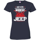 Jeep T Shirt Never Underestimate A Nurse With A Jeep Funny Gifts Jeepers Shirts CustomCat