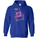 Jeep T-Shirt Shop Crazy Jeep Lady Hot Pink Tees For Jeep Lovers Tee Shirt CustomCat