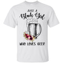 Just A Black Girl Who Loves Beer T-shirts CustomCat