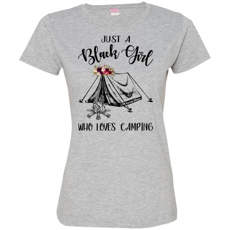 Just A Black Girl Who Loves Camping T-shirts CustomCat