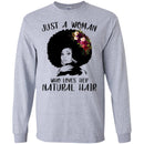 Just A Black Girl Who Loves Her Natural Hair T-shirts CustomCat