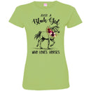 Just A Black Girl Who Loves Horses T-shirts CustomCat
