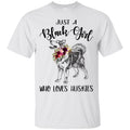 Just A Black Girl Who Loves Huskies T-shirts CustomCat