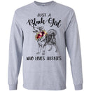 Just A Black Girl Who Loves Huskies T-shirts CustomCat