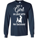 Just A Girl In Love With Her Dachshund Funny Gift Lover Dog Tee Shirt CustomCat