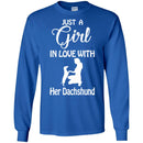 Just A Girl In Love With Her Dachshund Funny Gift Lover Dog Tee Shirt CustomCat