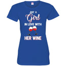 Just A Girl In Love With Her Wine Funny Gifts Wine Lover Shirts CustomCat