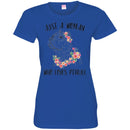 Just A Woman Who Loves Pitbull Funny Gift Lover Dog Tee Shirt CustomCat