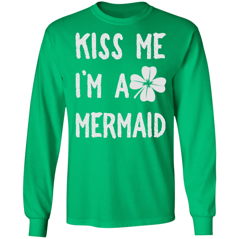 Kiss Me I'm A Mermaid Funny Mermaid T-shirt CustomCat