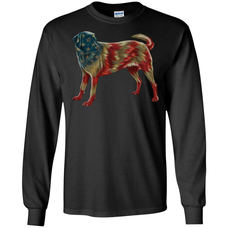 Labrador American Flag Funny Gift Lover Dog Tee Shirt CustomCat