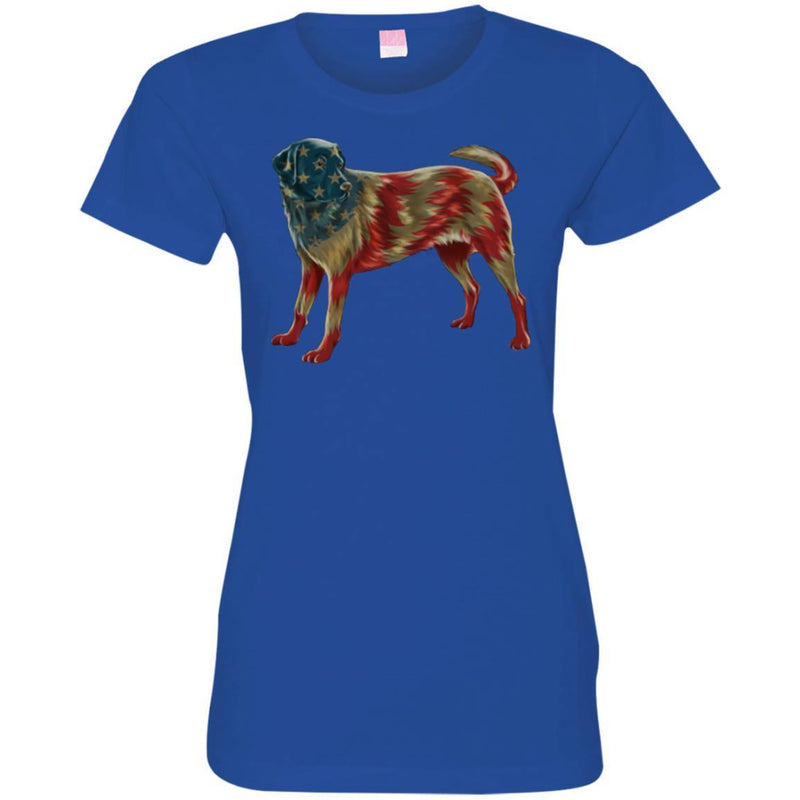 Labrador American Flag Funny Gift Lover Dog Tee Shirt CustomCat