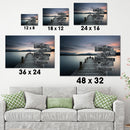 Lake Dock Multi Names Premium Canvas Crossroads Personalized Canvas Wall Art - Family Street Sign Family Name Art Canvas For Home Decor Custom Canvas Family - CANLA75 - CustomCat