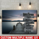 Lake Dock Multi Names Premium Canvas Crossroads Personalized Canvas Wall Art - Family Street Sign Family Name Art Canvas For Home Decor Custom Canvas Family - CANLA75 - CustomCat