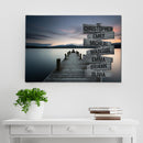 Lake Dock Multi Names Premium Canvas Crossroads Personalized Canvas Wall Art - Family Street Sign Family Name Art Canvas For Home Decor Custom Canvas Family - CANLA75 - CustomCat