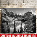 Lake Mountain Personalized Multi-Names Canvas Family - CANLA75 - CustomCat