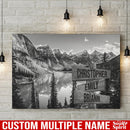 Lake Mountain Personalized Multi-Names Canvas Family - CANLA75 - CustomCat