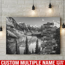 Lake Mountain Personalized Multi-Names Canvas Family - CANLA75 - CustomCat