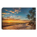 Landscape Of Paradise Tropical Island Beach, Sunrise Shot Canvas Wall Art Mermaid - CANLA75 - CustomCat
