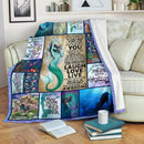 Laugh Love Live Believe In Yourself And Remember To Be Awesome Mermaid Fleece Blanket interestprint