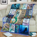 Laugh Love Live Believe In Yourself And Remember To Be Awesome Mermaid Fleece Blanket interestprint