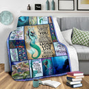 Laugh Love Live Believe In Yourself And Remember To Be Awesome Mermaid Fleece Blanket interestprint