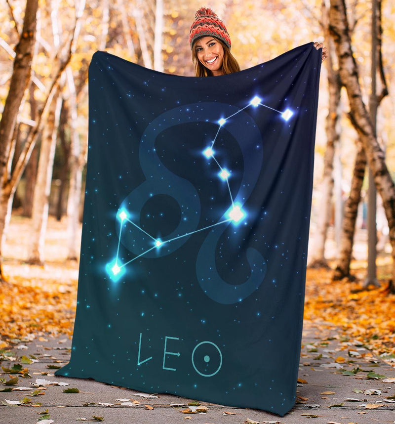 Leo Zodiac Sign Astrology Blanket Spiritual Horoscope Constellations Stars Blanket Large Blanket