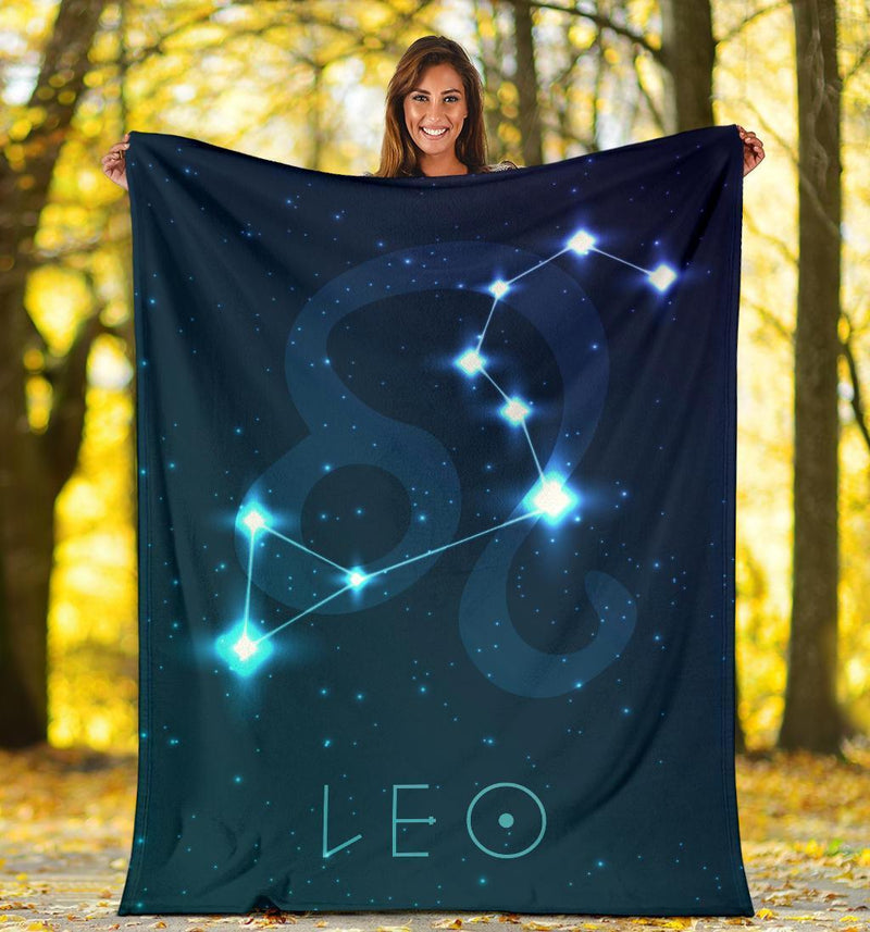 Leo Zodiac Sign Astrology Blanket Spiritual Horoscope Constellations Stars Blanket Large Blanket