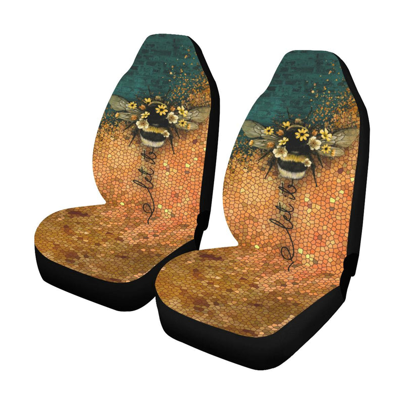 Let It Be Bee Car Seat Covers (Set of 2) interestprint