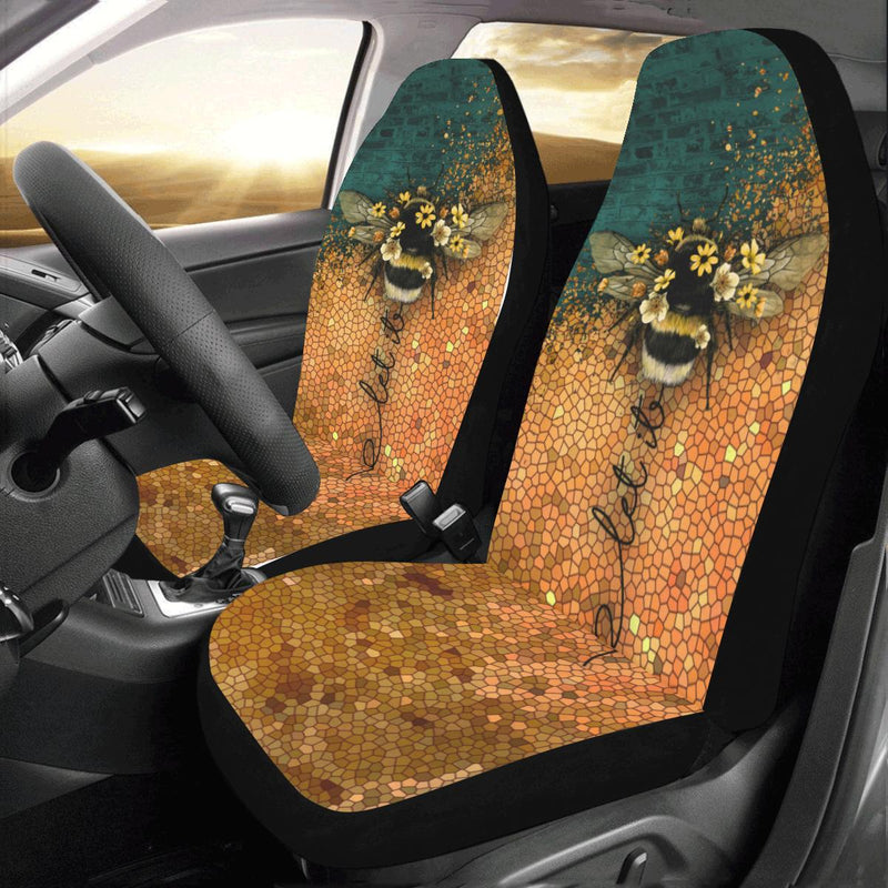 Let It Be Bee Car Seat Covers (Set of 2) interestprint