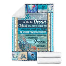 Life Is Like The Ocean Waves Will Try To Knock You Mermaid Fleece Blanket interestprint