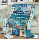 Life Is Like The Ocean Waves Will Try To Knock You Mermaid Fleece Blanket interestprint