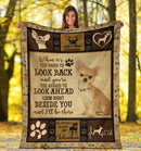 Look Ahead Look Right Beside You Chihuahua Fleece Blanket interestprint