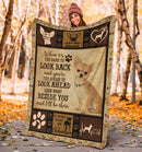 Look Ahead Look Right Beside You Chihuahua Fleece Blanket interestprint