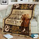Look Right Beside You And I'll Be There Horse Fleece Blanket interestprint