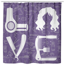 Love Hairstylist Shower Curtains For Bathroom Decor
